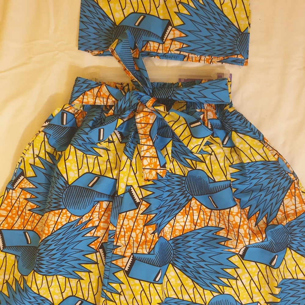 Midi Skirt with matching Headwrap